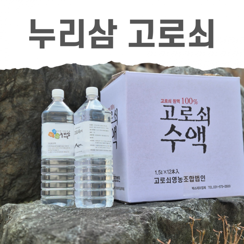 춘천몰,누리삼 고로쇠수액1.5Lx6개